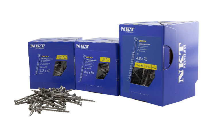 NKT Fasteners DECK Terrasseskrue 4 2x55 Mm 170 Stk Jem Fix nkt-fasteners-deck-terrasseskrue-4-2x55-mm-170-stk-jem-fix